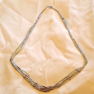 CAROLYN POLLACK liquid sterling silver necklace